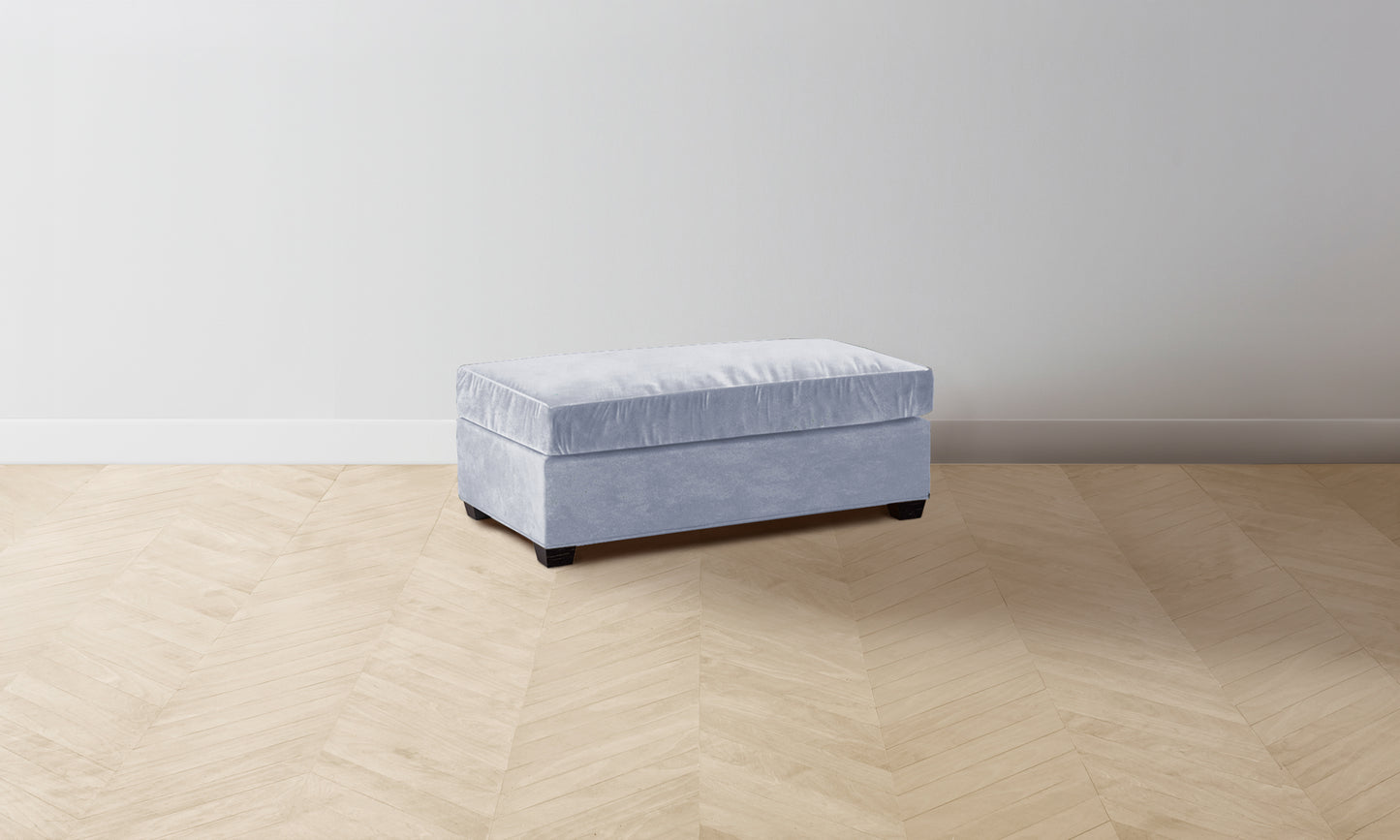 The Sullivan Ottoman - Performance Velvet Sky