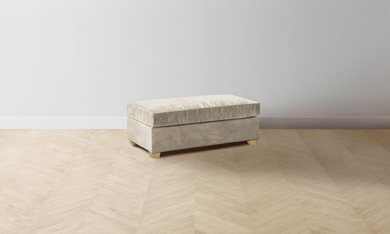 The Sullivan Ottoman - Performance Velvet Taupe