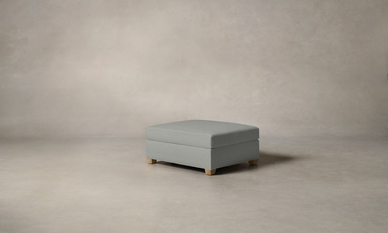 The Sullivan Ottoman - Performance Woven Chenille Rain