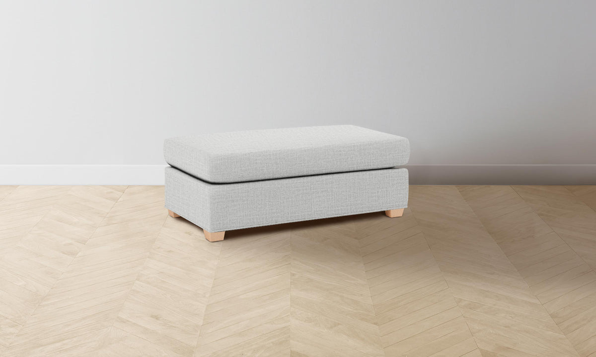 The Sullivan Ottoman - Performance Woven Chenille Steel