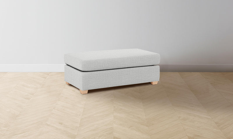 The Sullivan Ottoman - Performance Woven Chenille Steel