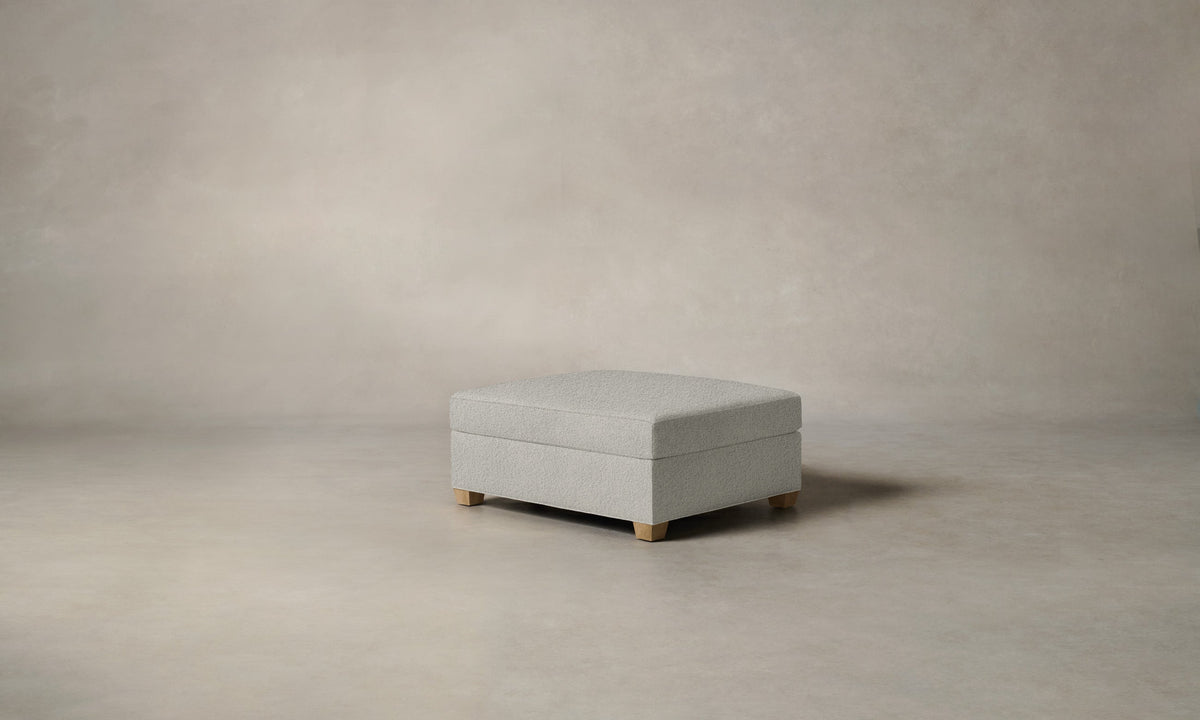 The Sullivan Ottoman - Woolen Bouclé Cliff