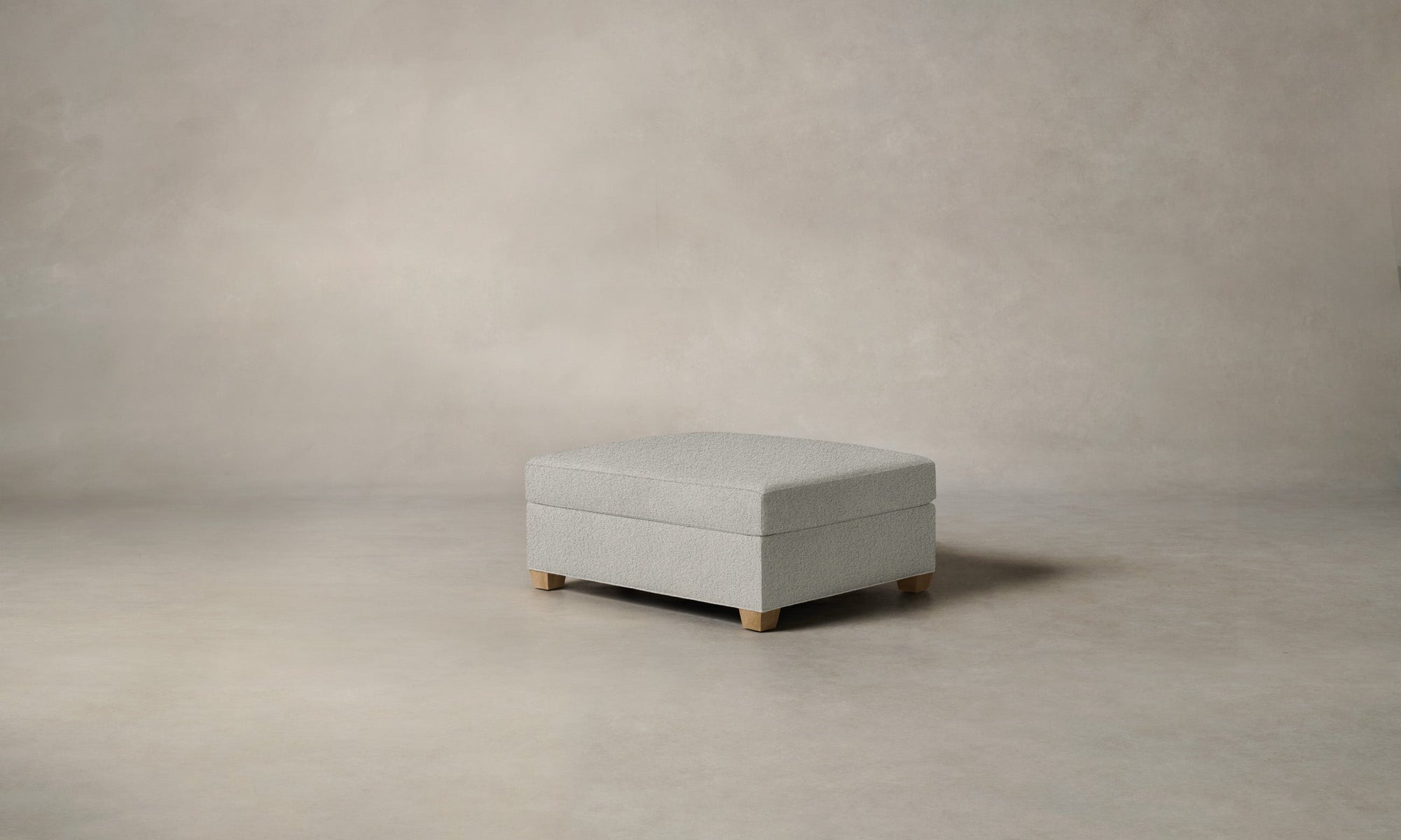 The Sullivan Ottoman - Woolen Bouclé Cliff