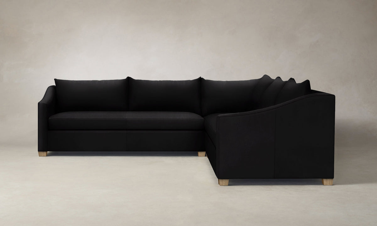 The Sullivan Sectional - Costa Leather Jet
