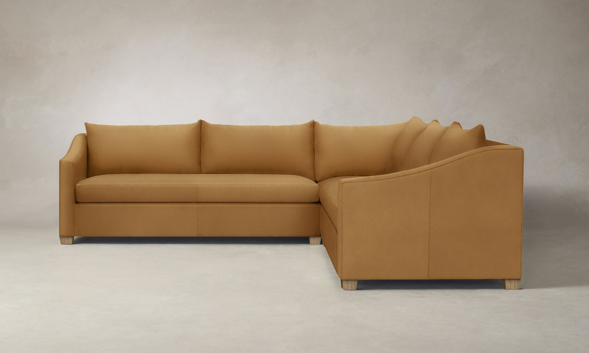 The Sullivan Sectional - Costa Leather Nutmeg
