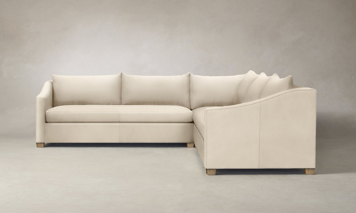 The Sullivan Sectional - Costa Leather Sesame