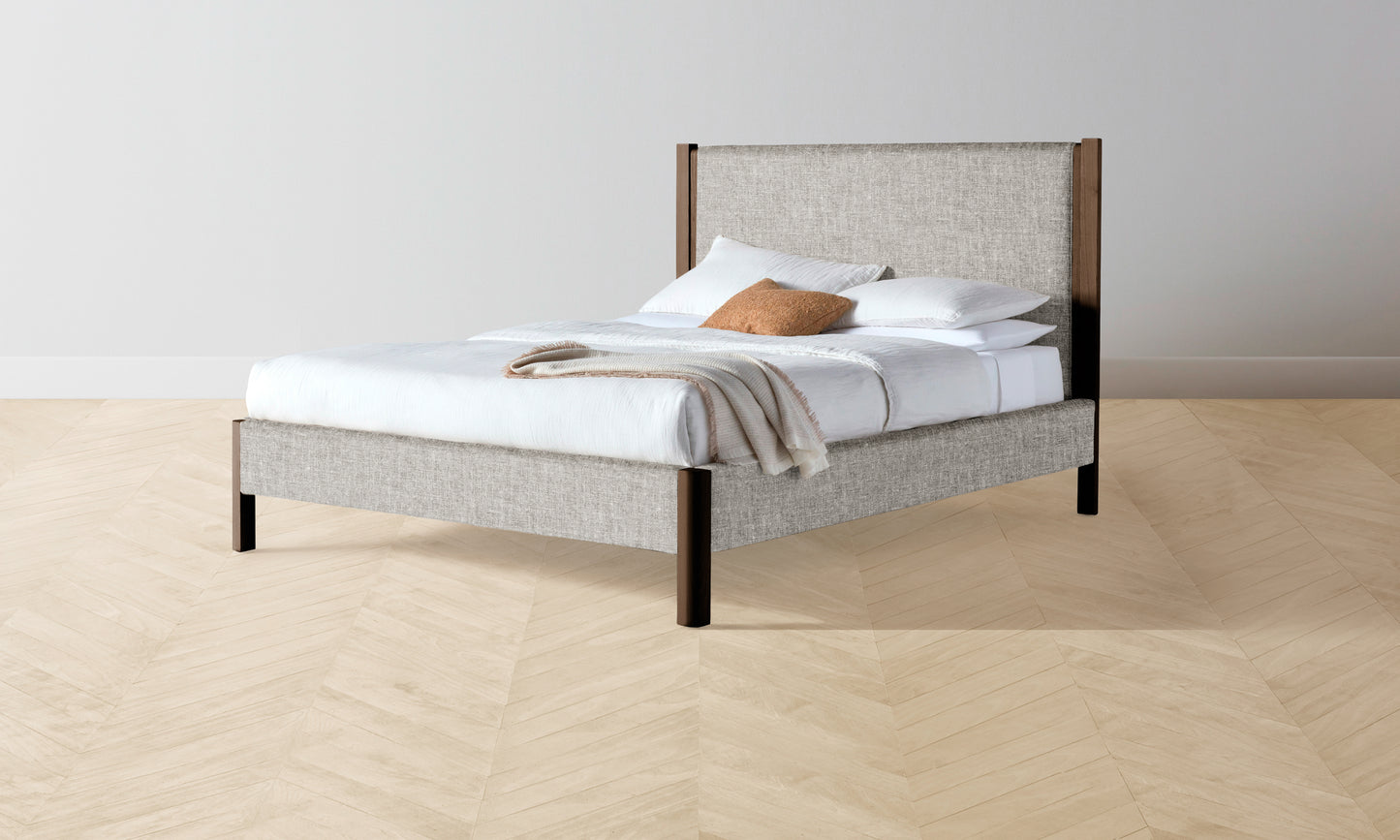 The Thompson Bed - Belgian Linen Agate