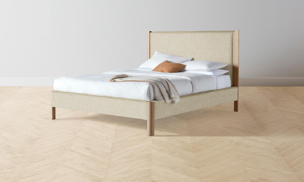 The Thompson Bed - Heritage Belgian Linen Alder