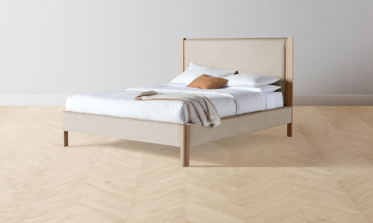The Thompson Bed - Heritage Belgian Linen Husk