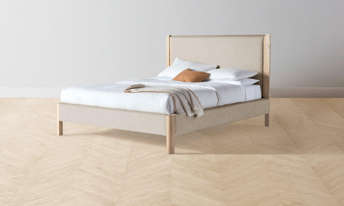 The Thompson Bed - Heritage Belgian Linen Husk