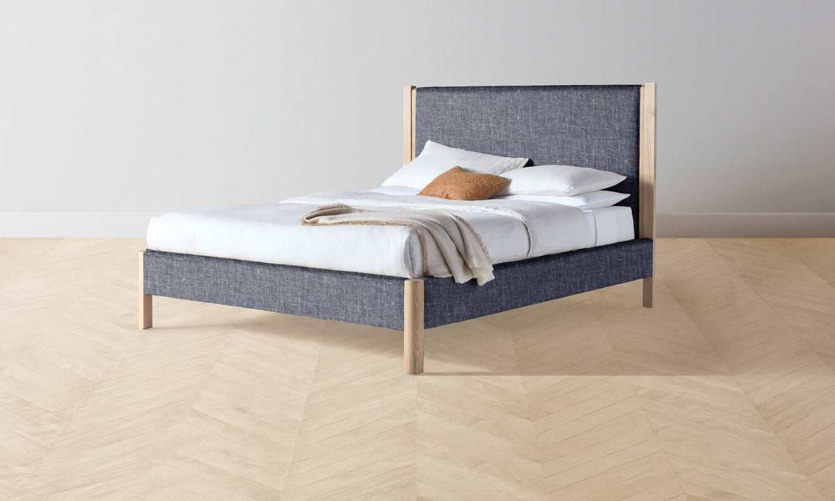 The Thompson Bed - Heritage Belgian Linen Lake