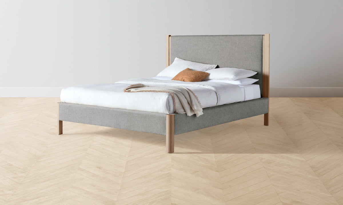 The Thompson Bed - Italian Brushed Wool Moon