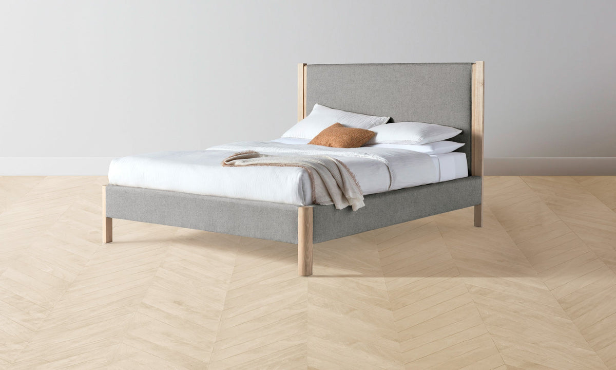The Thompson Bed - Italian Brushed Wool Moon