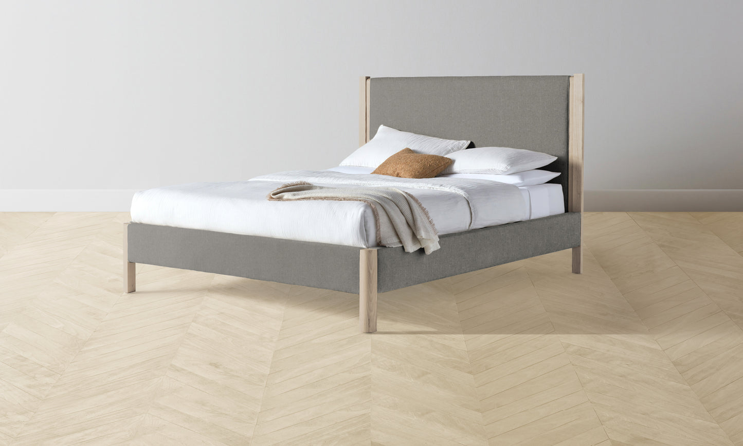 The Thompson Bed Muslin on Reverse - Merino Granite