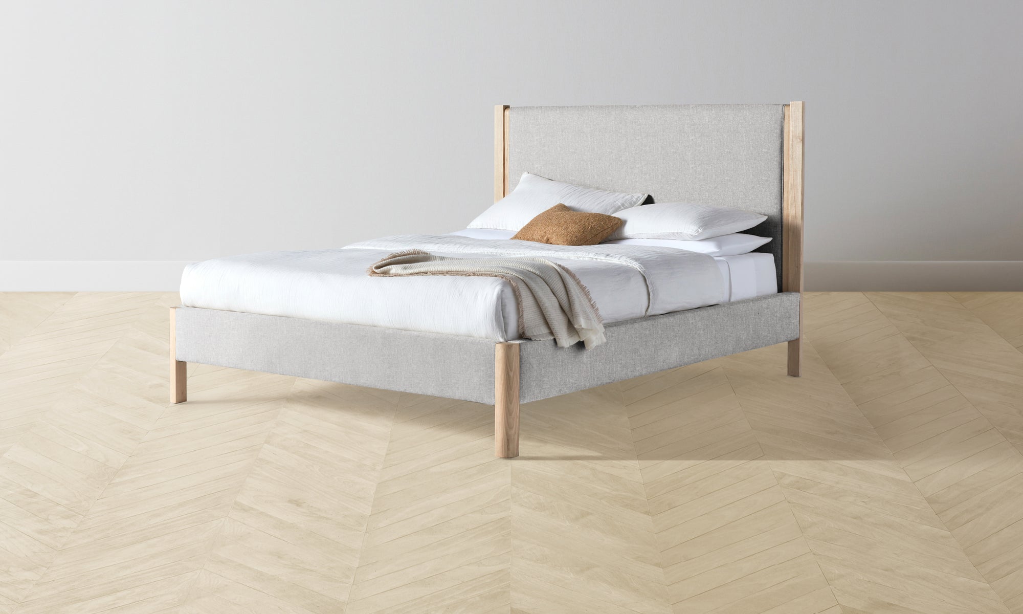 The Thompson Bed Muslin on Reverse - Merino Heather Grey