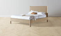 The Thompson Bed - Mohair Almond