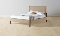 The Thompson Bed - Mohair Almond