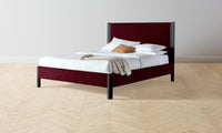 The Thompson Bed - Mohair Crimson