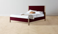 The Thompson Bed - Mohair Crimson