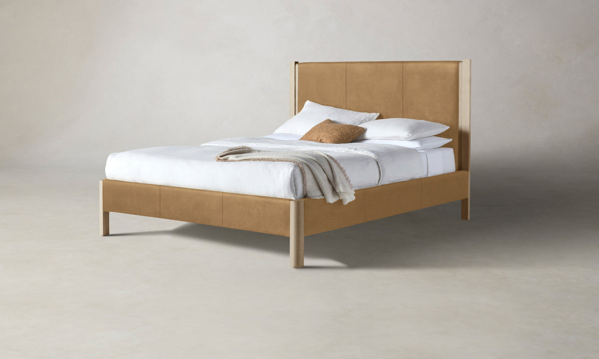 The Thompson Bed - Nubuck Leather Rye
