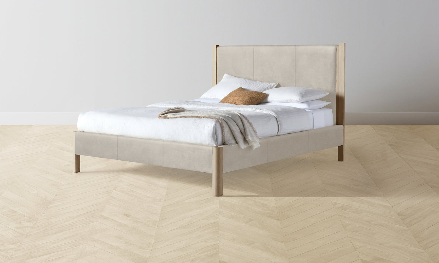 The Thompson Bed - Nubuck Leather Sail