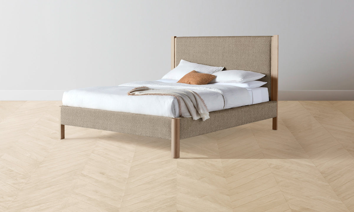 The Thompson Bed - Performance Textural Weave Earthen