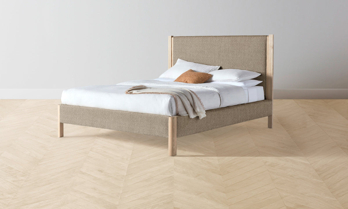 The Thompson Bed - Performance Textural Weave Earthen