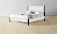 The Thompson Bed - Performance Linen Weave Pure White