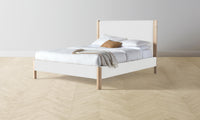 The Thompson Bed - Performance Linen Weave Pure White