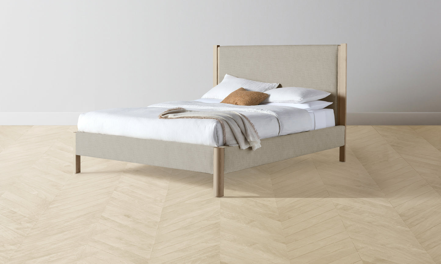 The Thompson Bed - Performance Textured Linen Flax