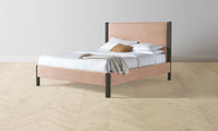 The Thompson Bed - Performance Velvet Dusty Rose