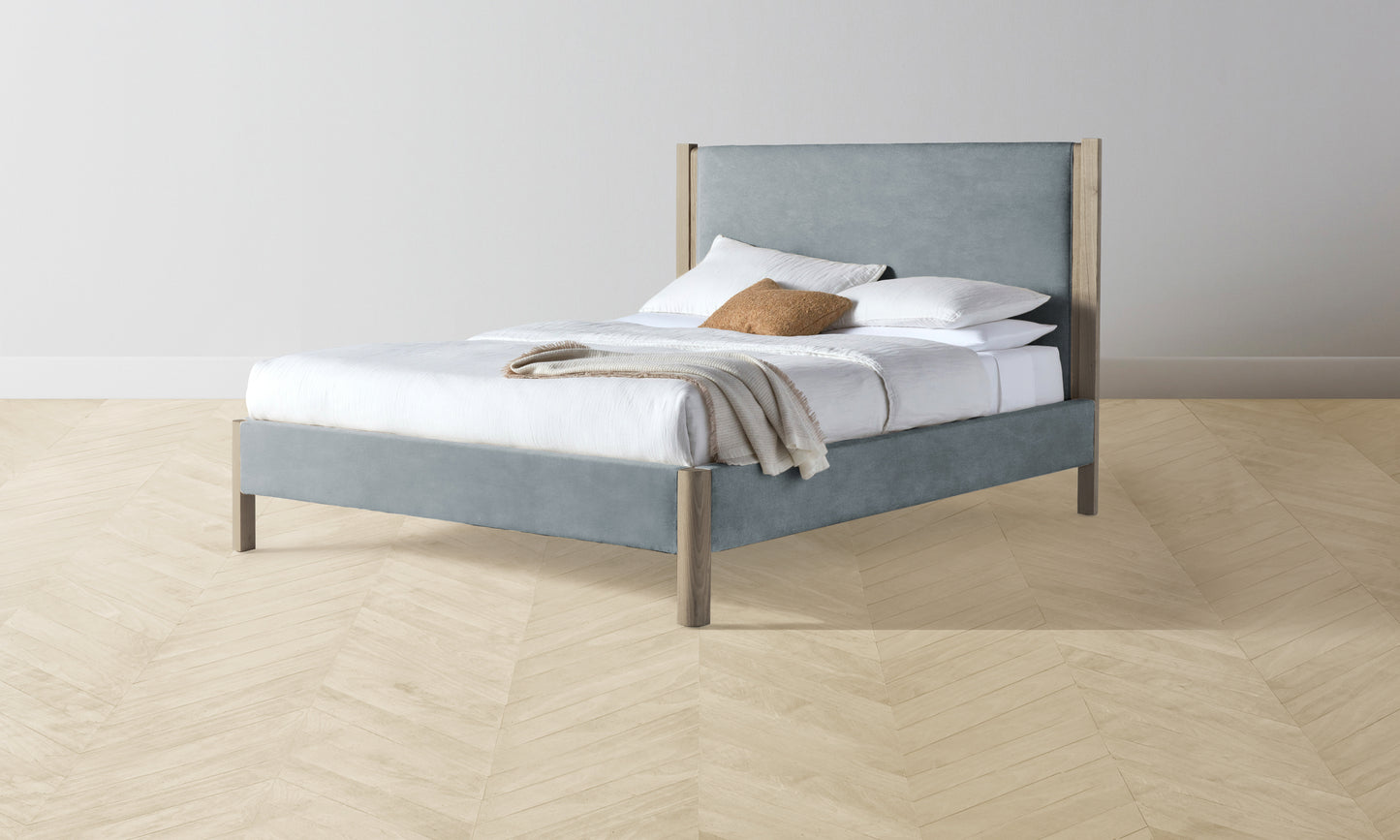 The Thompson Bed - Performance Velvet Seafoam