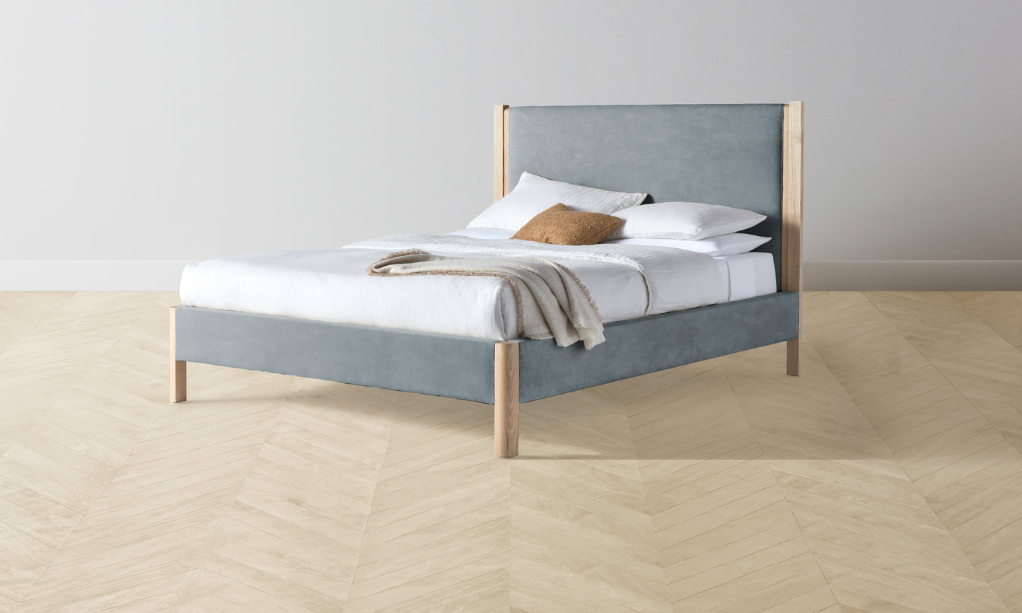 The Thompson Bed - Performance Velvet Seafoam