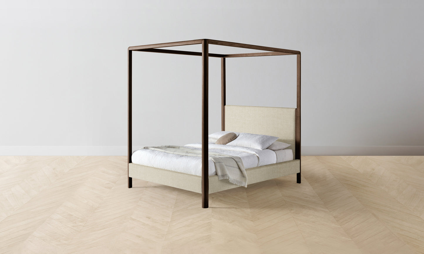 The Thompson Canopy Bed - Belgian Linen Alder