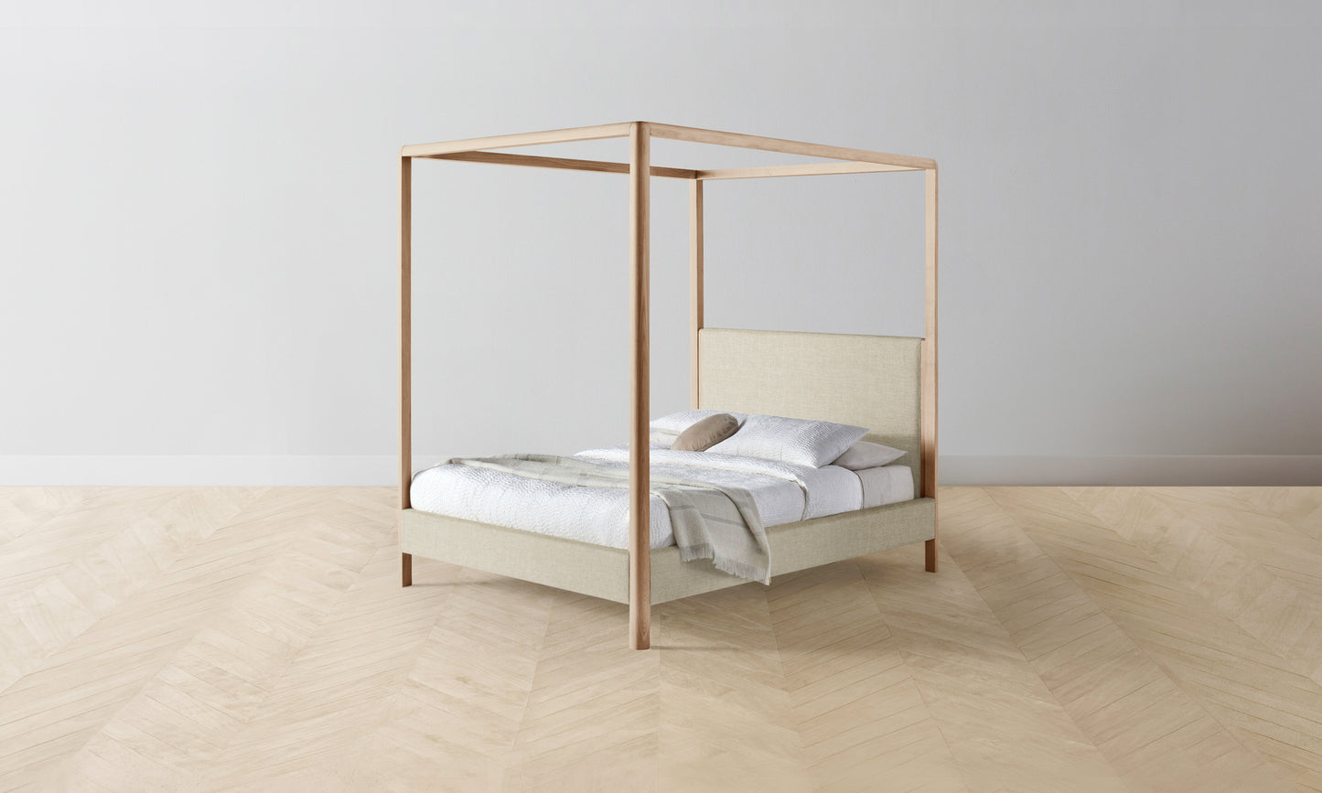 The Thompson Canopy Bed - Belgian Linen Alder