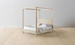 The Thompson Canopy Bed - Heritage Belgian Linen Alder