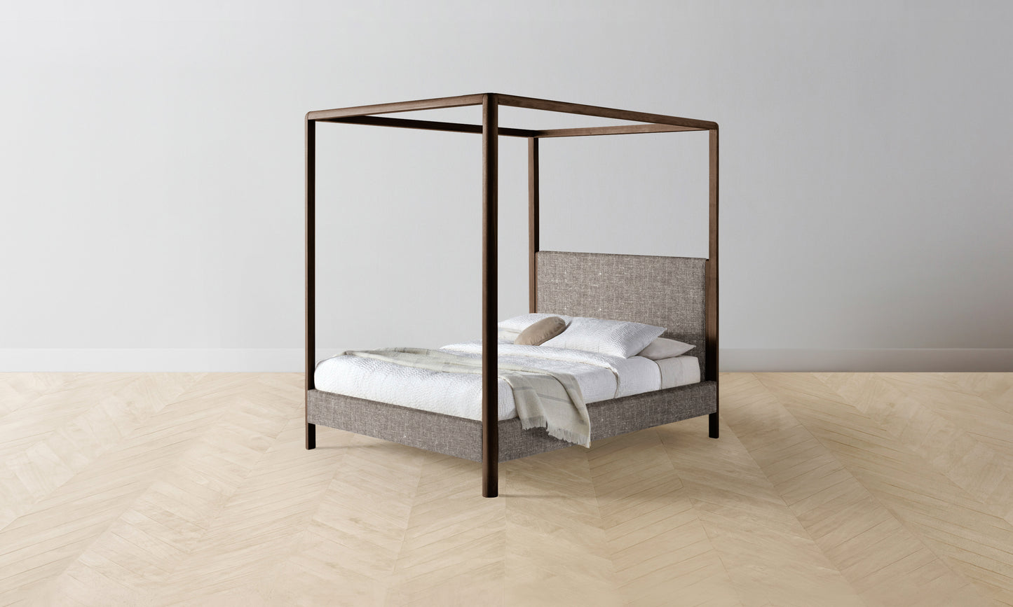 The Thompson Canopy Bed - Belgian Linen Carob