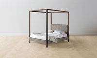 The Thompson Canopy Bed - Belgian Linen Carob