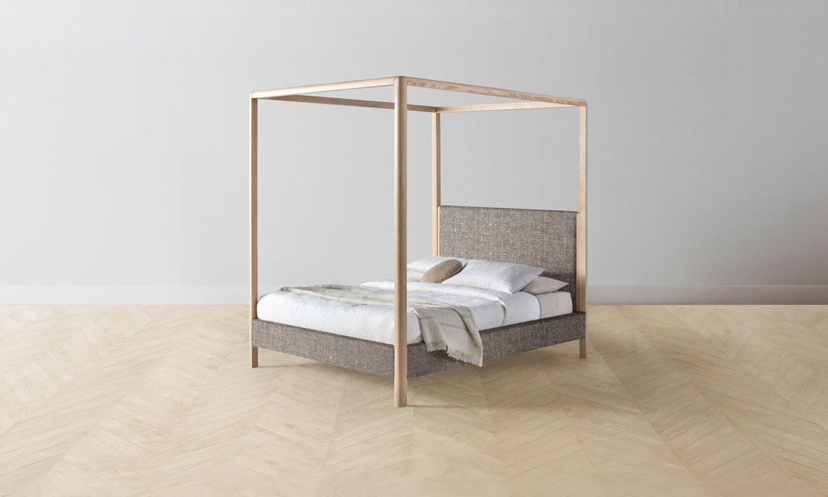 The Thompson Canopy Bed - Heritage Belgian Linen Carob