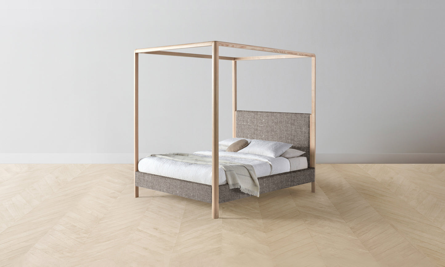 The Thompson Canopy Bed - Belgian Linen Carob