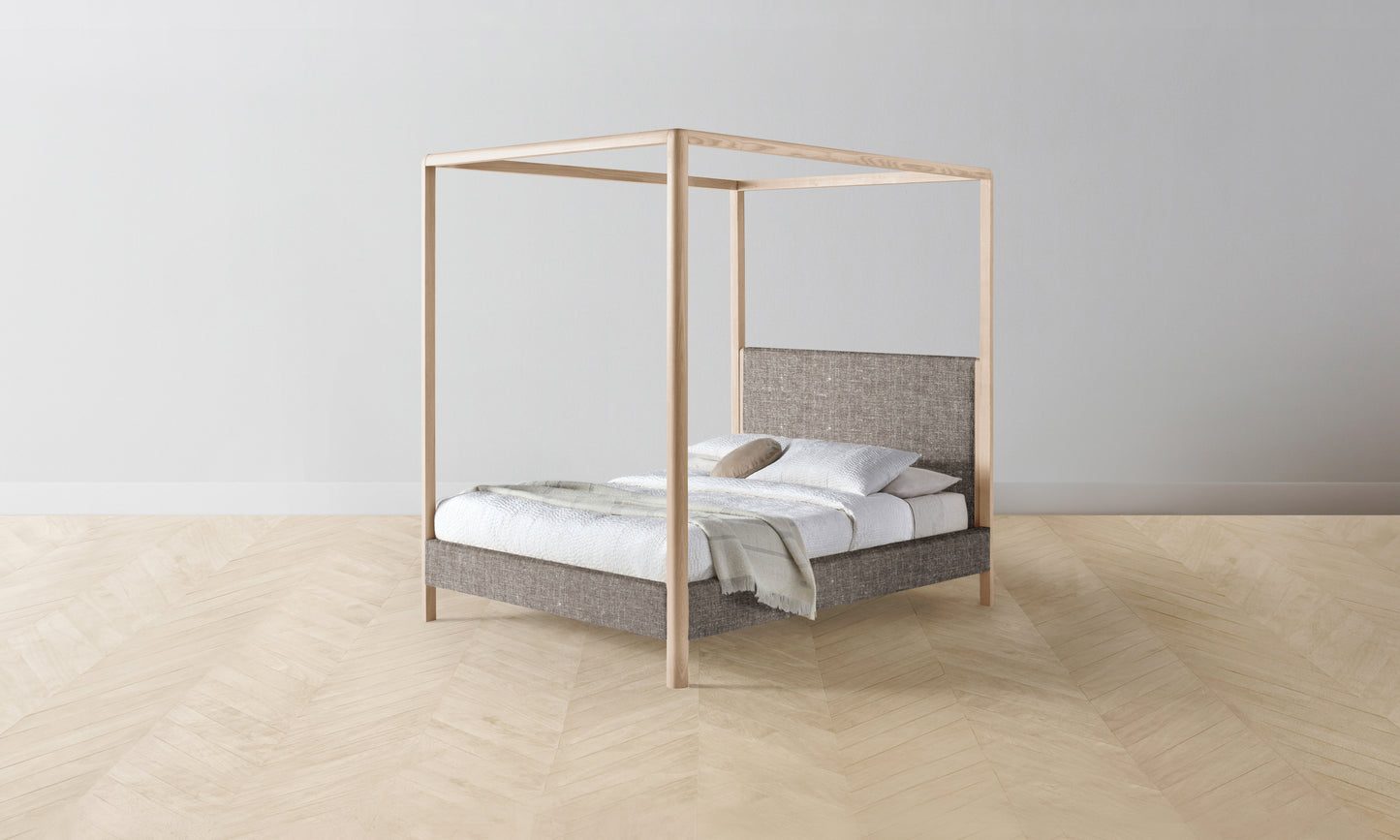 The Thompson Canopy Bed - Belgian Linen Carob