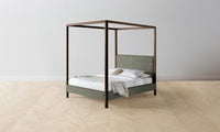 The Thompson Canopy Bed - Belgian Linen Thyme