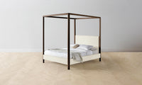 The Thompson Canopy Bed - Italian Bouclé White