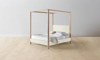 The Thompson Canopy Bed - Italian Bouclé White