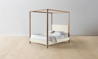 The Thompson Canopy Bed - Italian Bouclé White