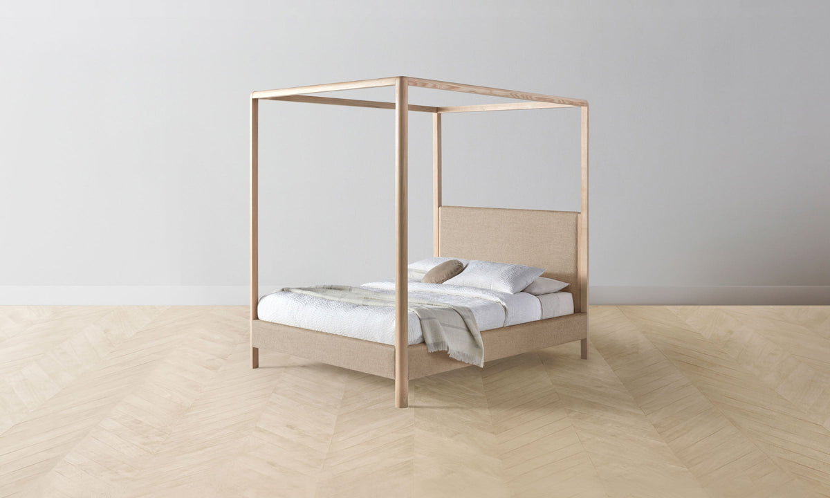 The Thompson Canopy Bed - Italian Brushed Wool Fox