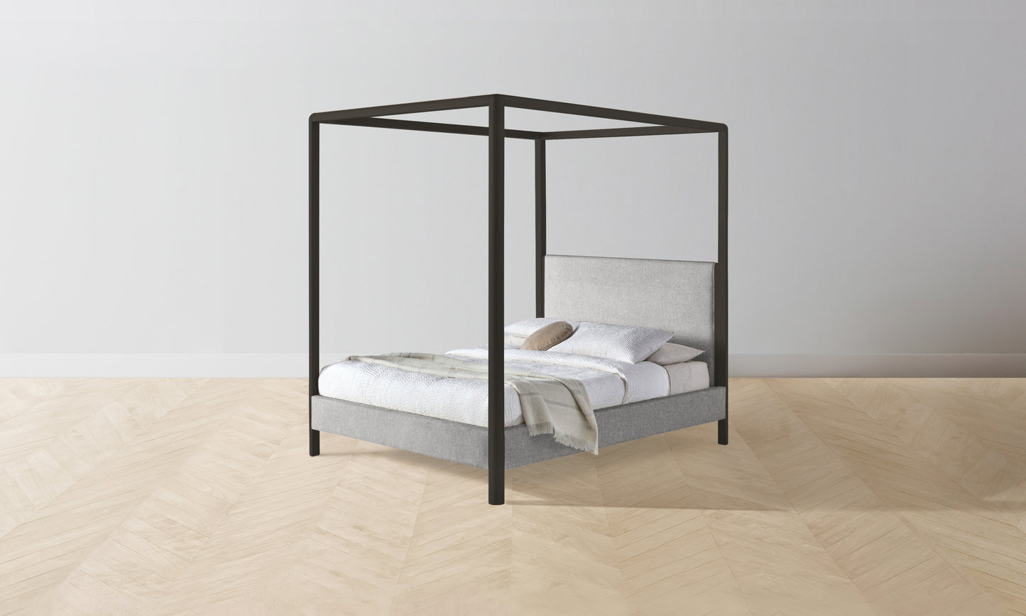 The Thompson Canopy Bed - Merino Heather Grey