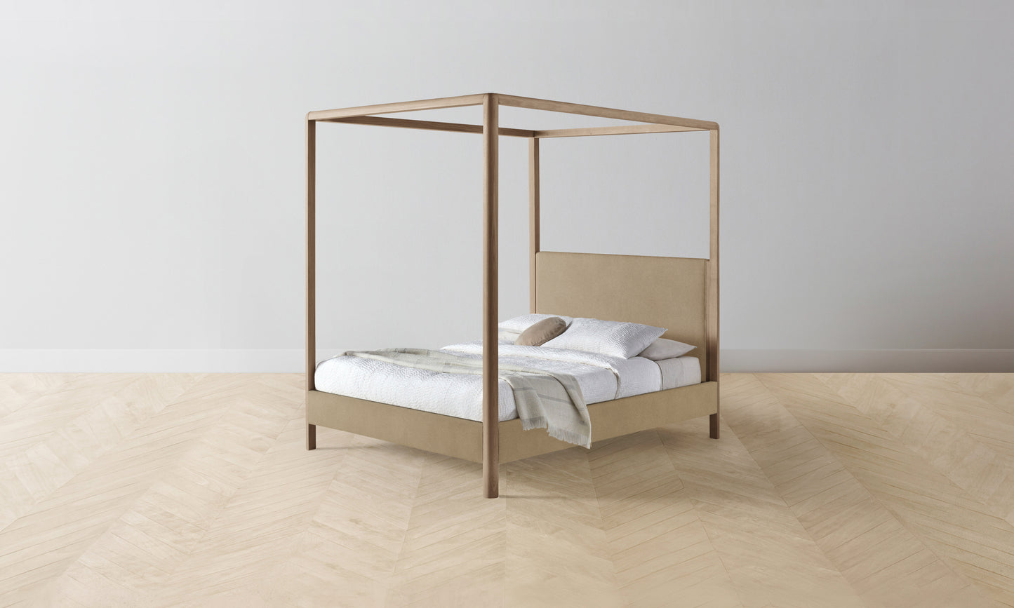 The Thompson Canopy Bed - Mohair Almond