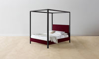 The Thompson Canopy Bed - Mohair Crimson