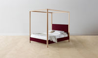 The Thompson Canopy Bed - Mohair Crimson